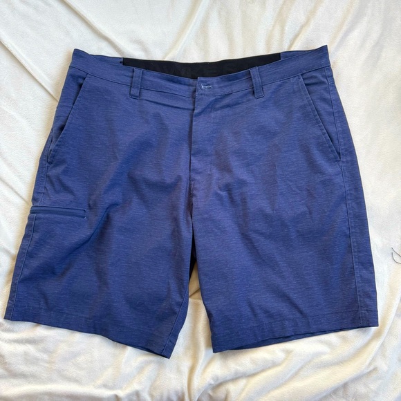 Other - Men’s casual flat front shorts 36” W x 10”L blue no liner cargo pocket